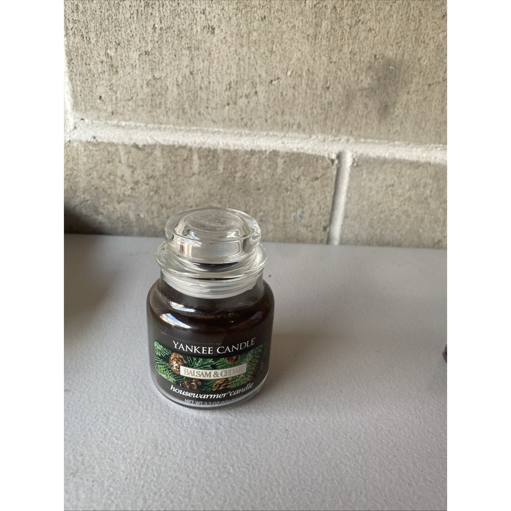 Yankee Candle Christmas Balsam Cedar 3.7oz Small‎ Jar Vintage NOS